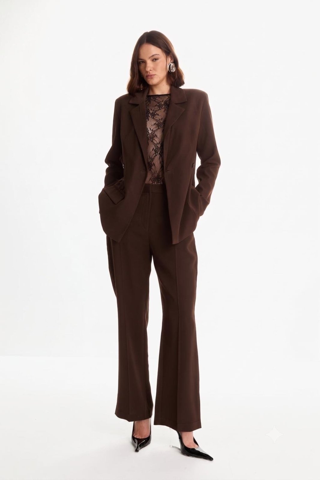 Calça Alfaiataria Carlota Costa Marrom