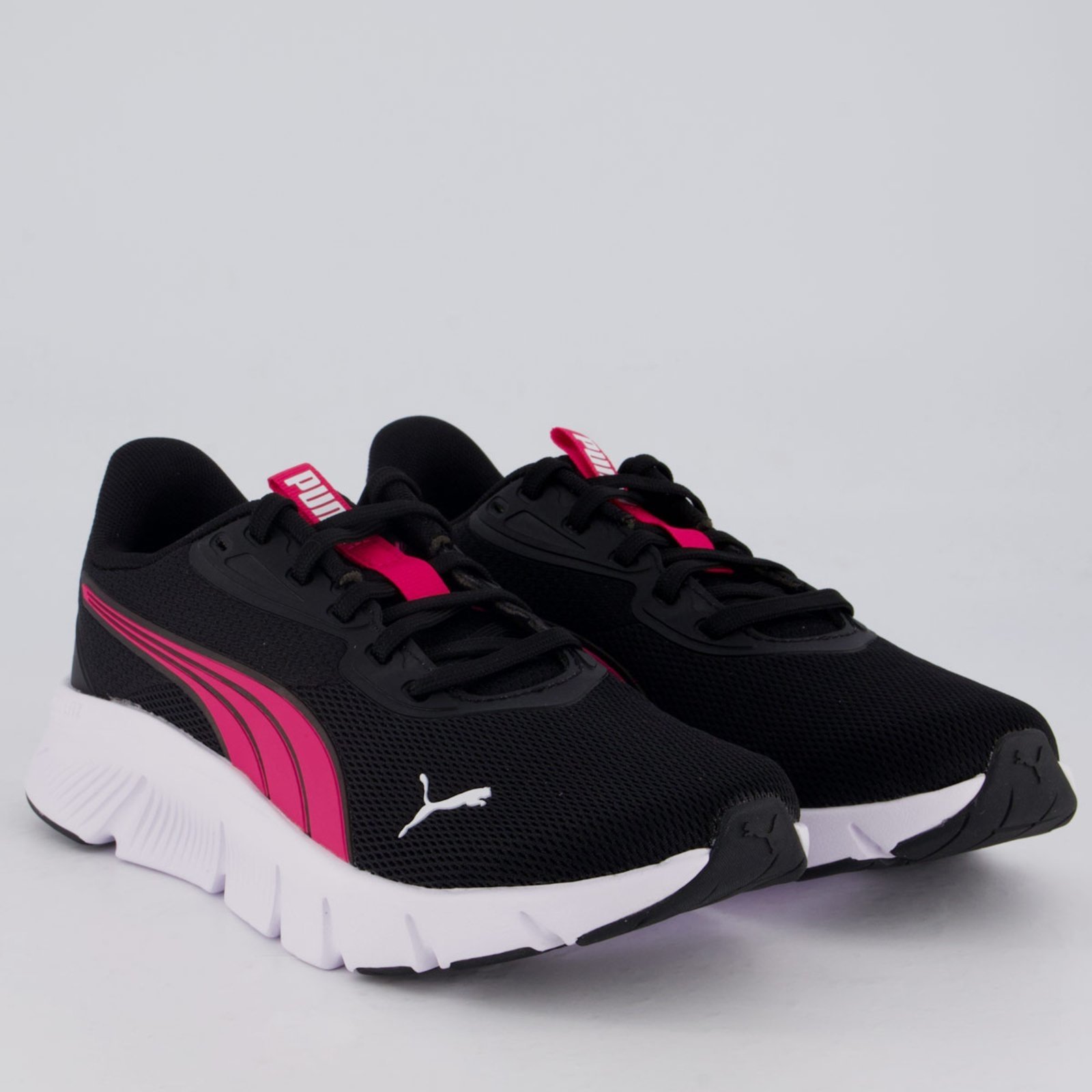 Vista 3 Tênis Puma Flexfocus Lite Modern Feminino Preto e Rosa preto rosa Puma preto rosa