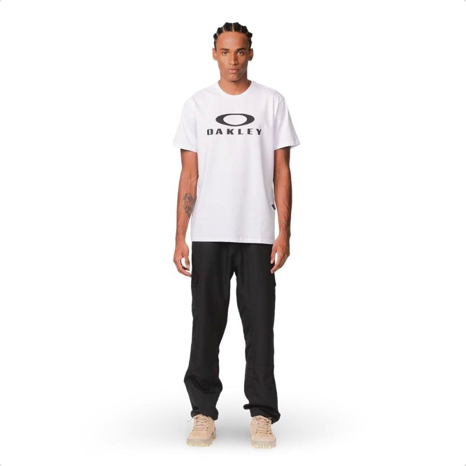Camiseta Oakley Masculina O-Bark Ss Tee Casual Branco