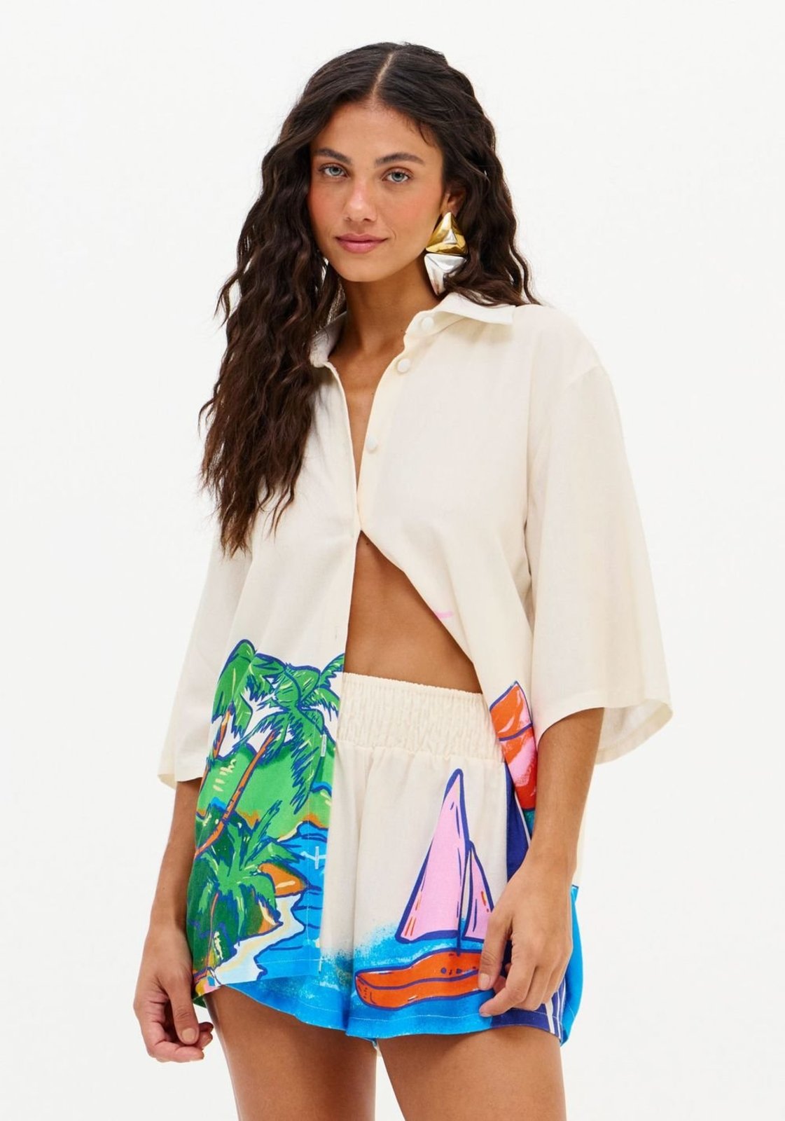 Short Boxer Com Linho Estampado My Favorite Things