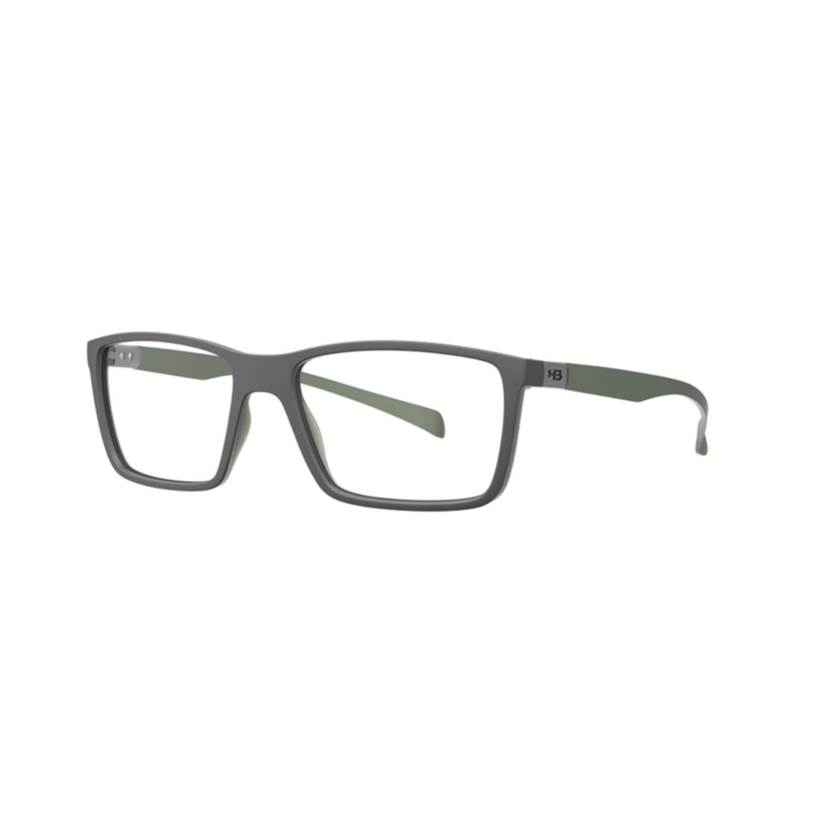 Vista 2 Armação de Óculos HB 93136 - Cinza Graphite e Verde cinza verde Hb cinza verde