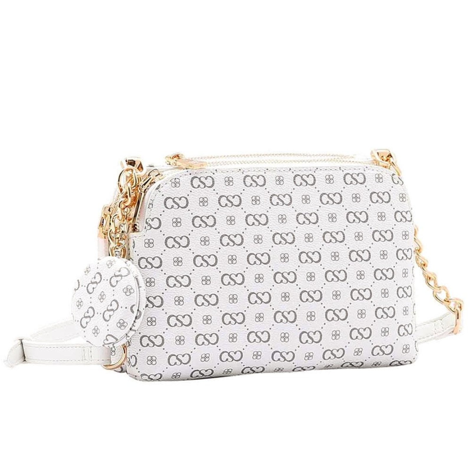 Bolsa Feminina Transversal Chenson Cg85088 1825088 Branco