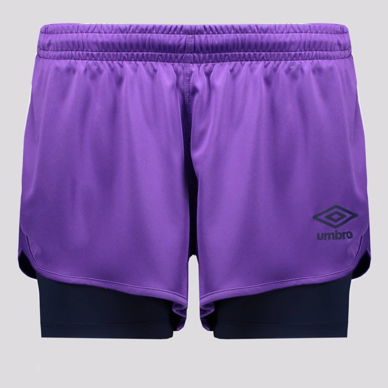 Calção Umbro Baller Feminino Roxo e Marinho