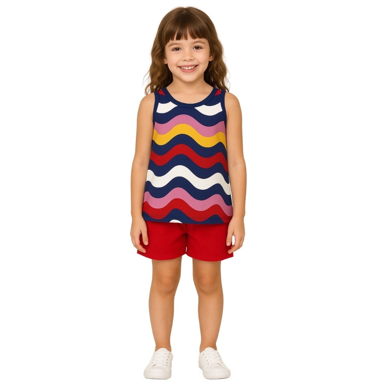 Vista 3 Infantil - Conjunto 2pçs Manga Curta Kyly Estampado Monaco azul Kyly azul