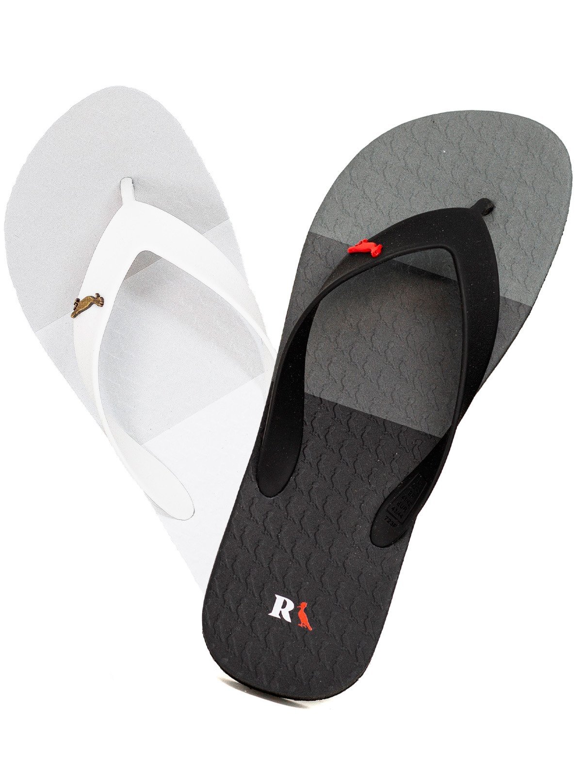 Kit 2 Chinelos Reserva Go Trancoso Casual Borracha Confortável Branco+Preto