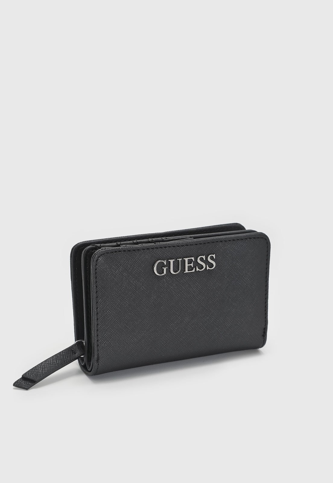 Vista 2 Carteira Feminina Guess Logo Metálico Preta preto Guess preto