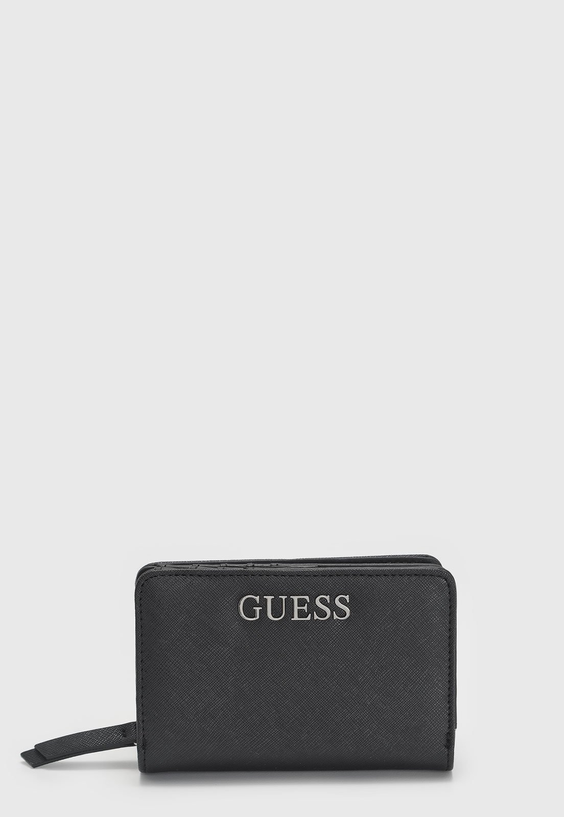 Vista 3 Carteira Feminina Guess Logo Metálico Preta preto Guess preto