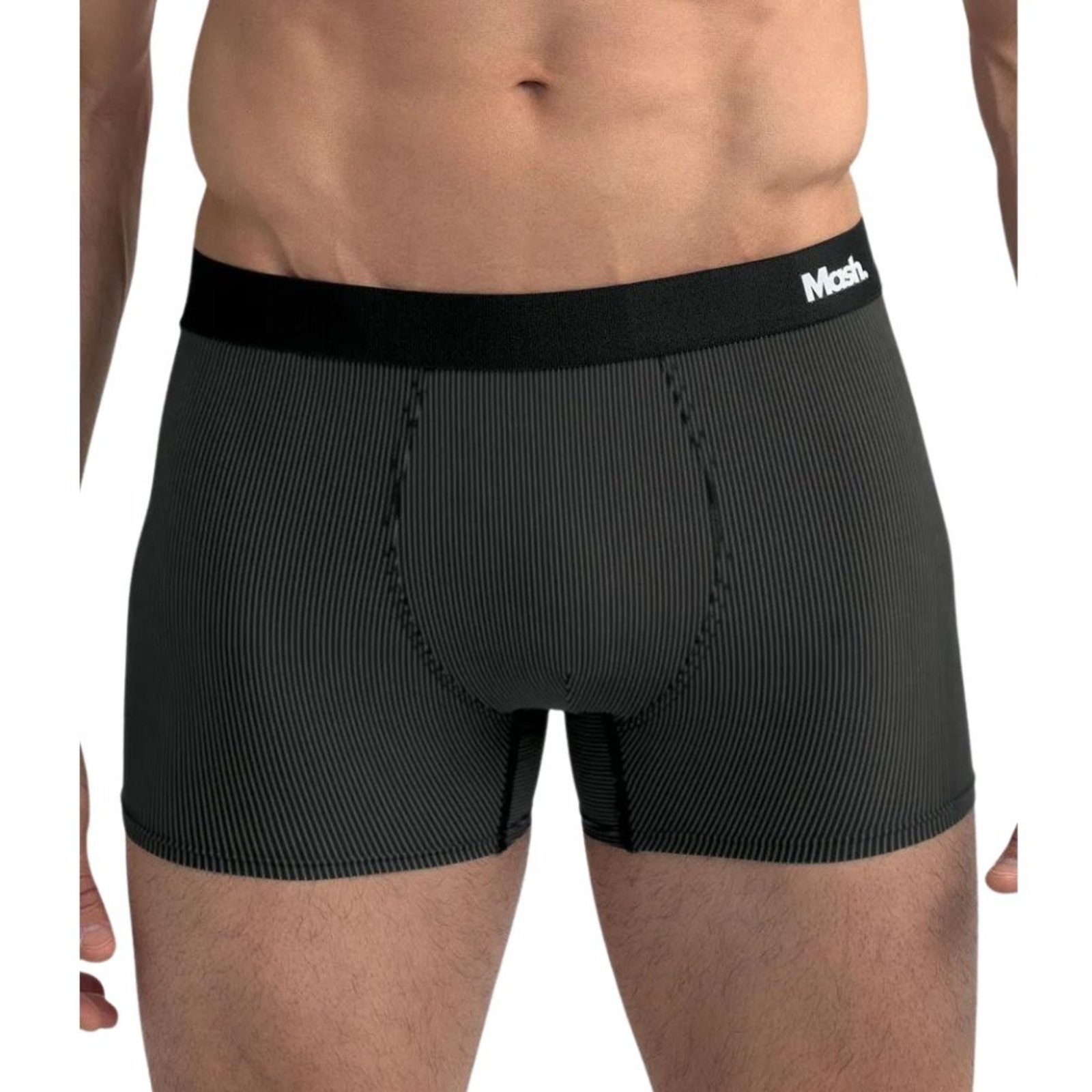 Vista 2 Cueca Boxer Mash Microfibra Risca de Giz Adulto 45.00 cinza MASH cinza