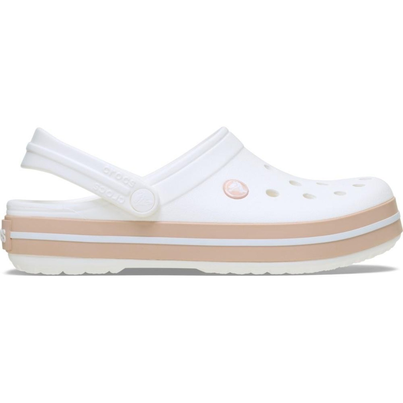Sandália Crocs Crocband White/Pink Caramel Branco