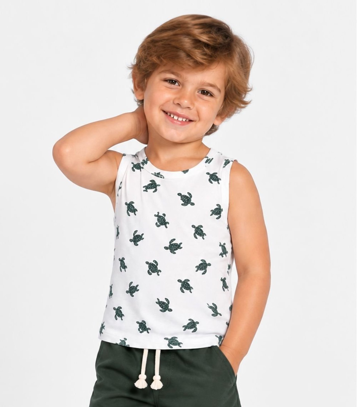 Infantil - Regata Masculina Estampada Select Verde