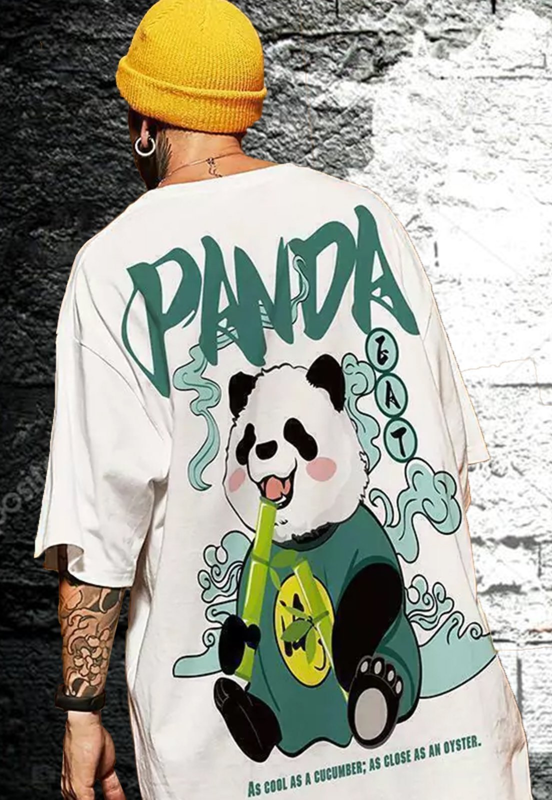 Camiseta Preto Grande Blusa Academia Fitness Masculino Oversized Camisa streetwear Over Branca Estampa Grande Urso Panda