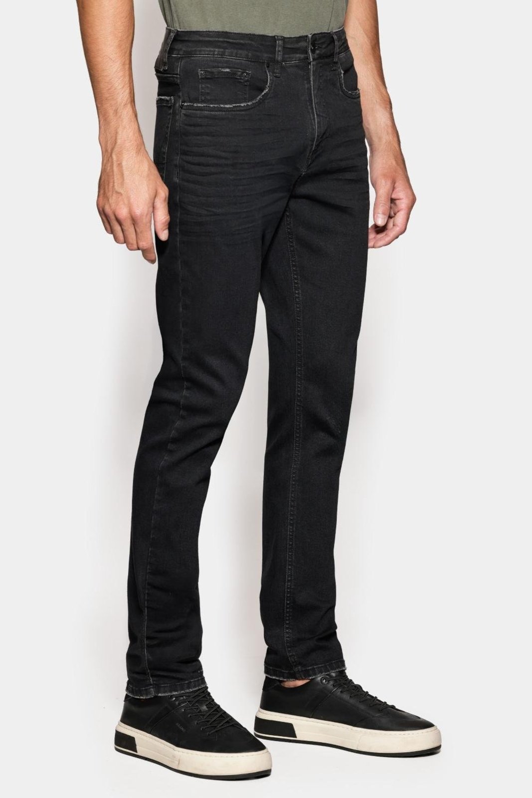 Calça Aramis Jeans Slim Flex And Dry Black Preto