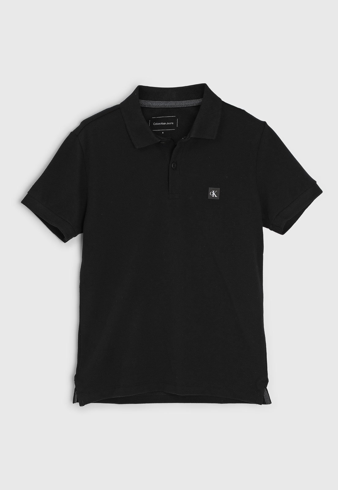 Infantil – Polo Calvin Klein Logo Peito Preta