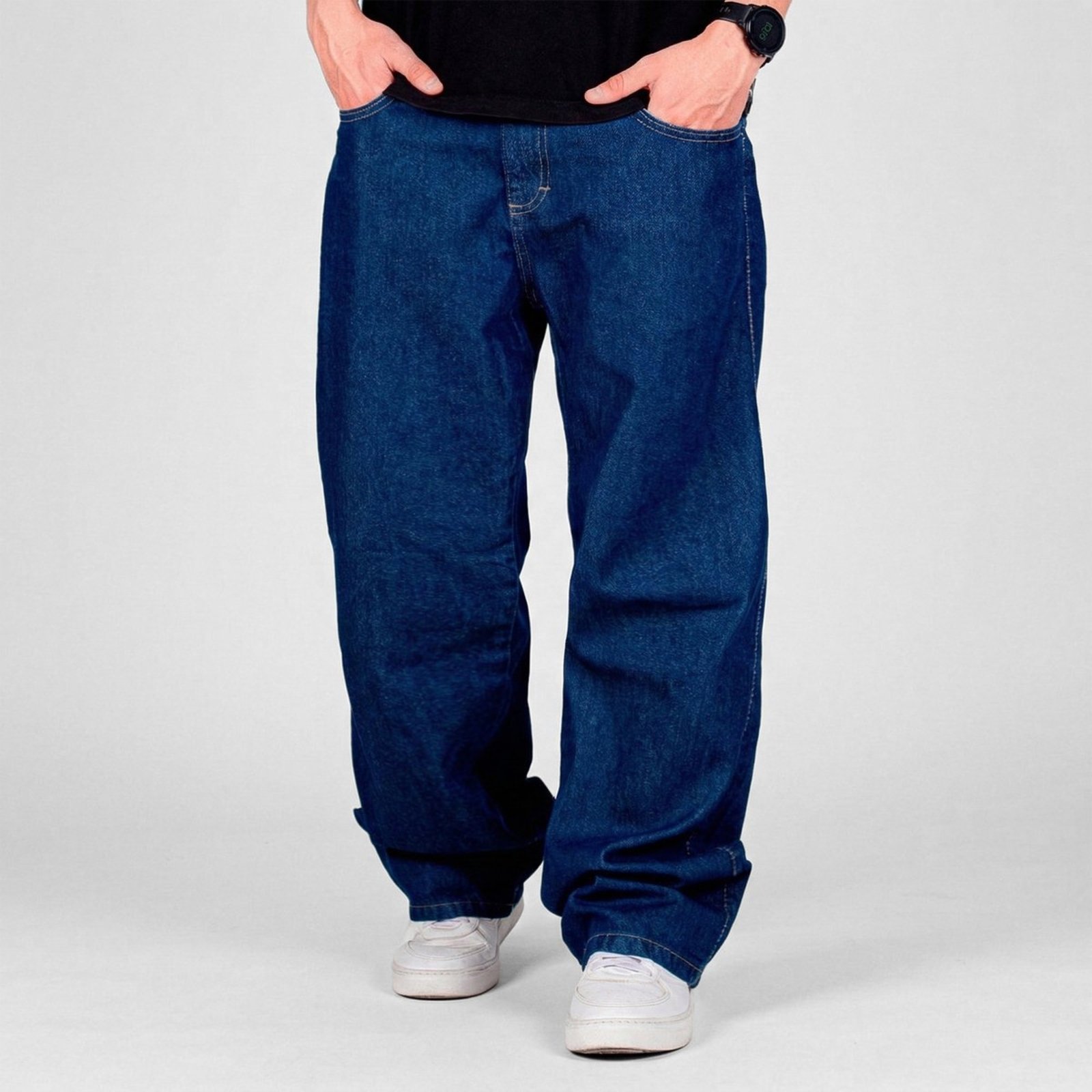 Calça Jeans Masculina Balão Skatista Dazzling Azul Escuro