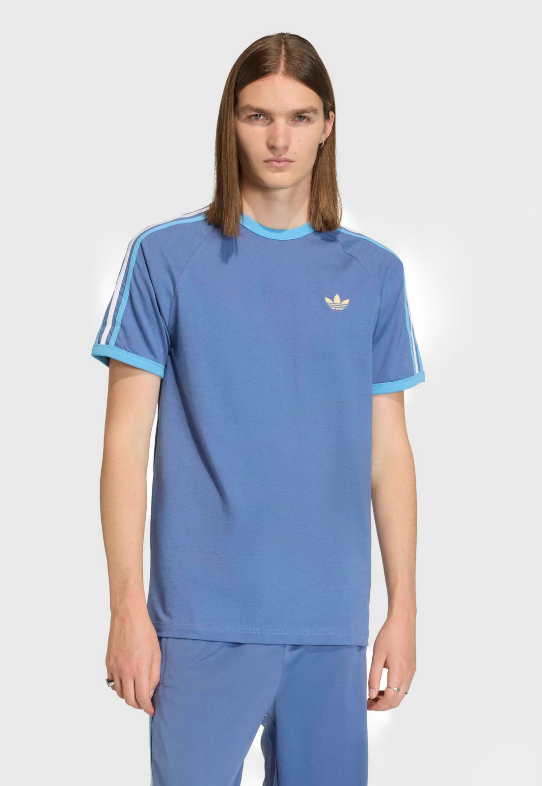 Camiseta Masculina adidas Originals 3 Stripes Azul