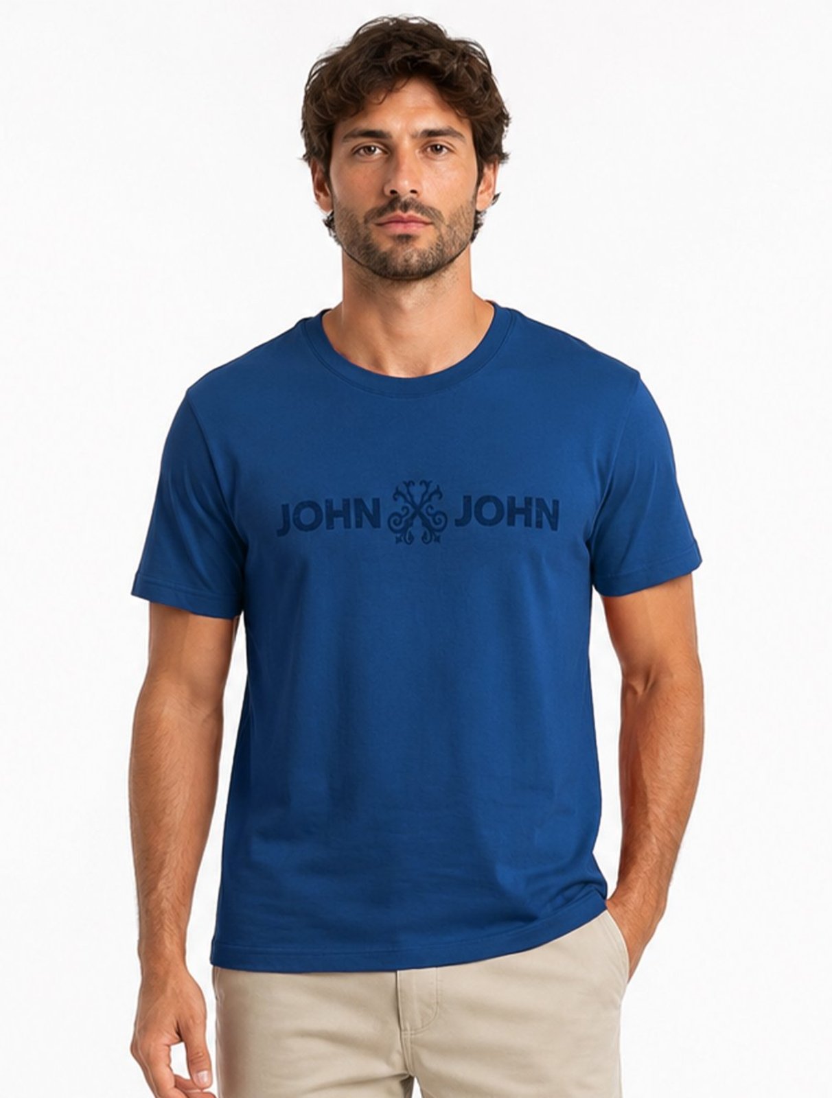 Camiseta John John Masculina Fit Basic Azul Escuro