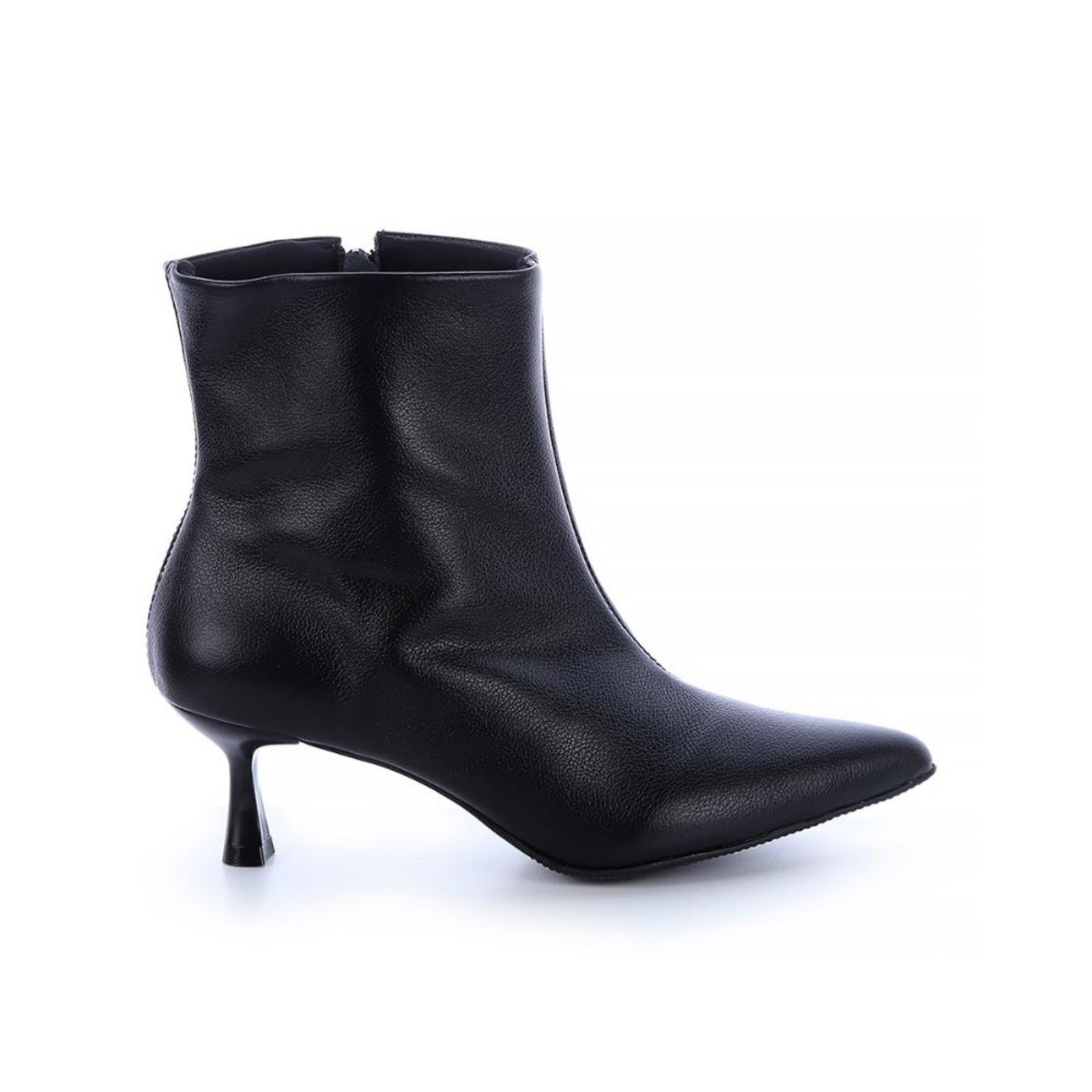 Bota de Couro Damannu Shoes Bella Salto Taça Preto