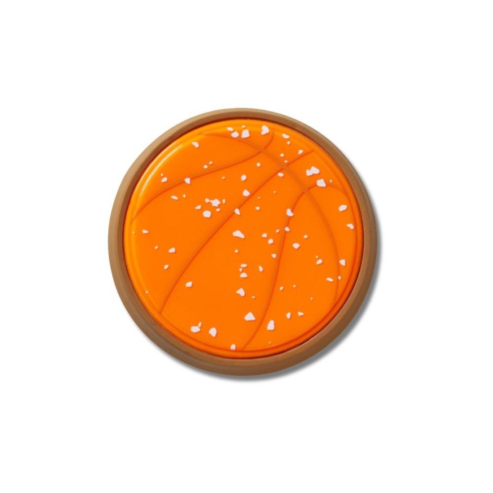 Vista 2 Infantil - Jibbitz™ Bola de Basquete Reflexiva Crocs branco