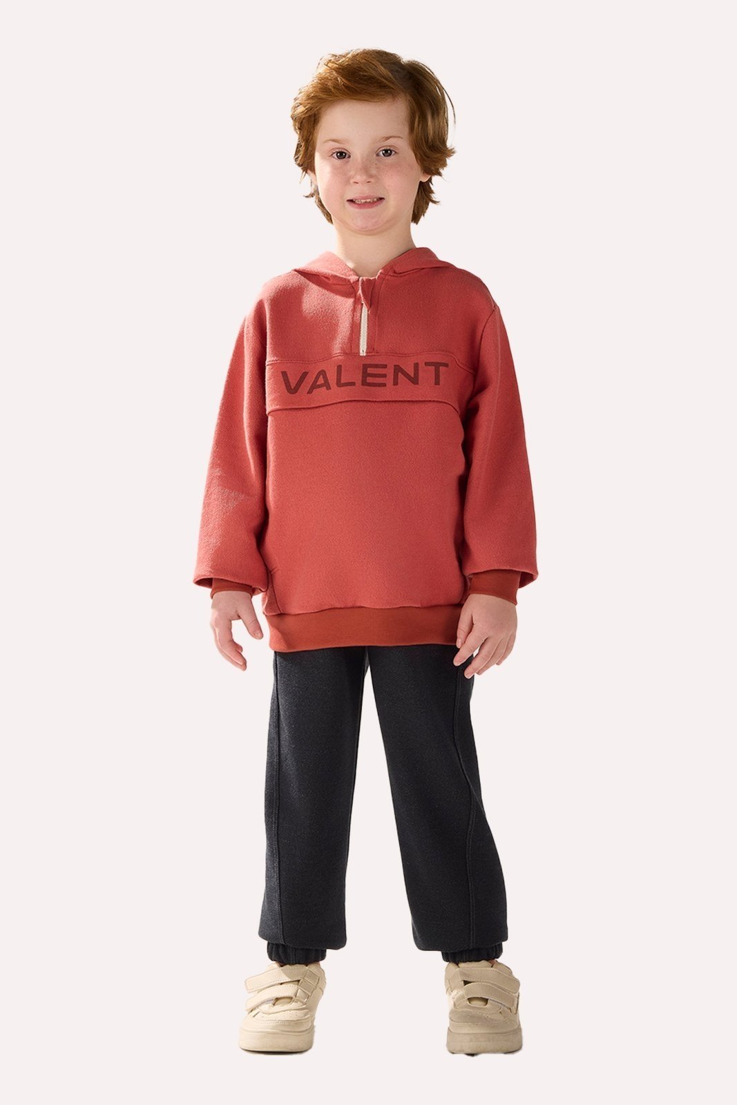 Infantil - Conjunto Terracota Blusão Texturizado e Calça com Textura Dupla