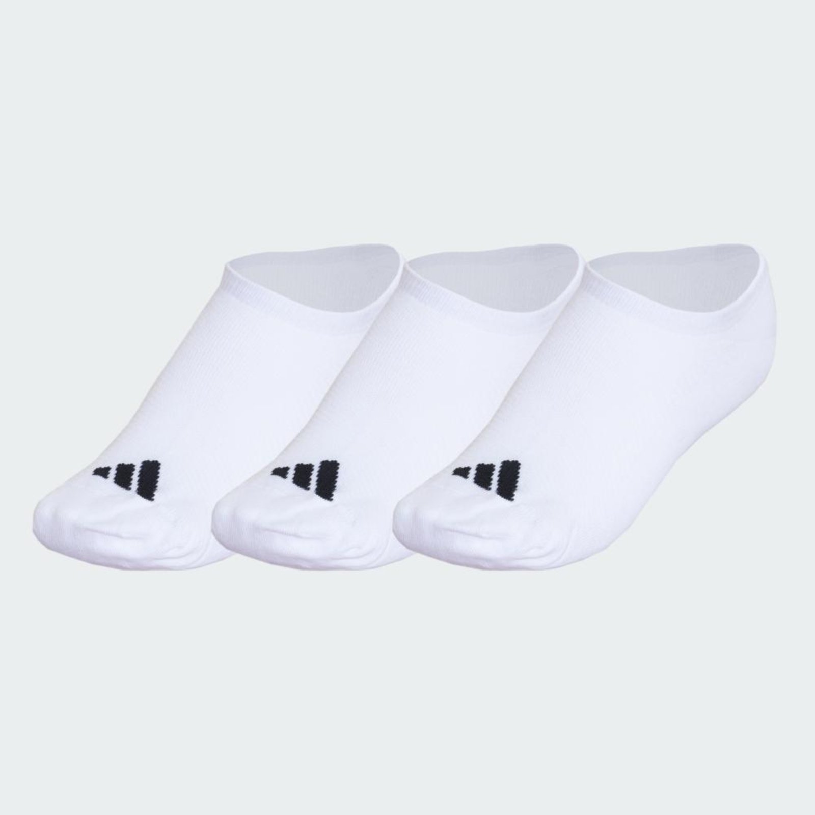 Meias Finas Malha Elástica No-Show Pacote 3 Pares adidas Performance Branco