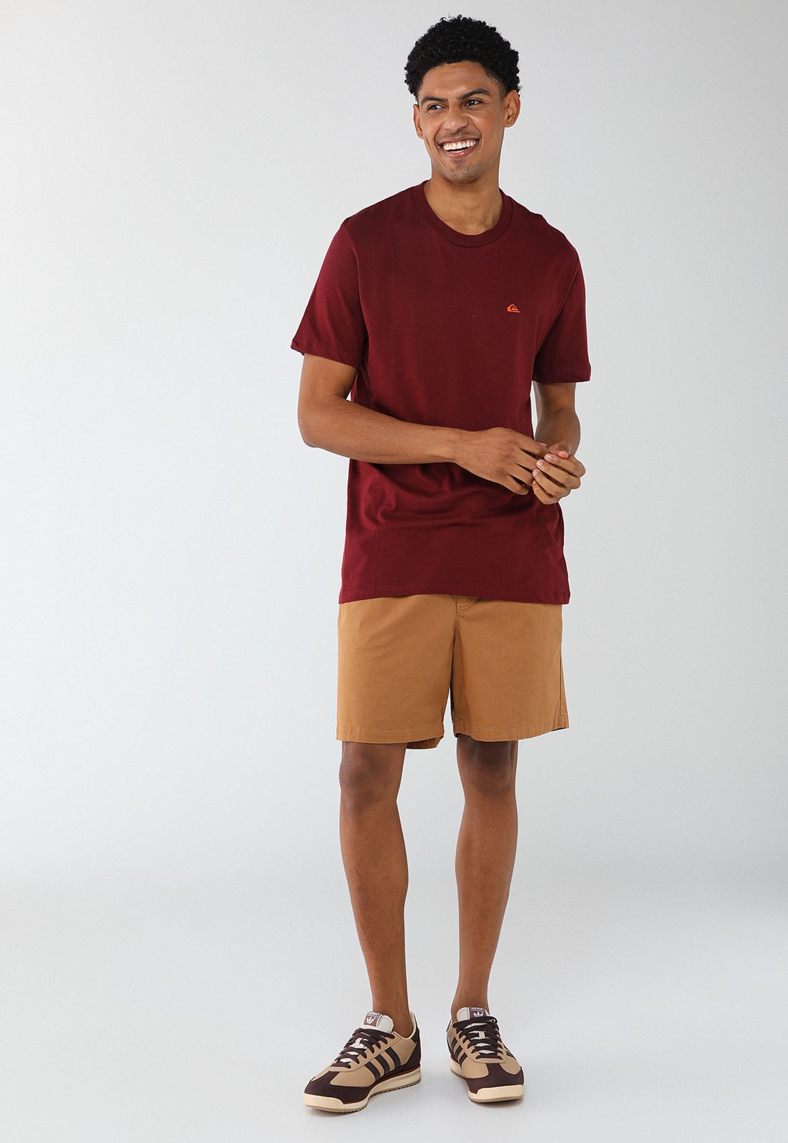 Camiseta Masculina Quiksilver Embroidery Vinho