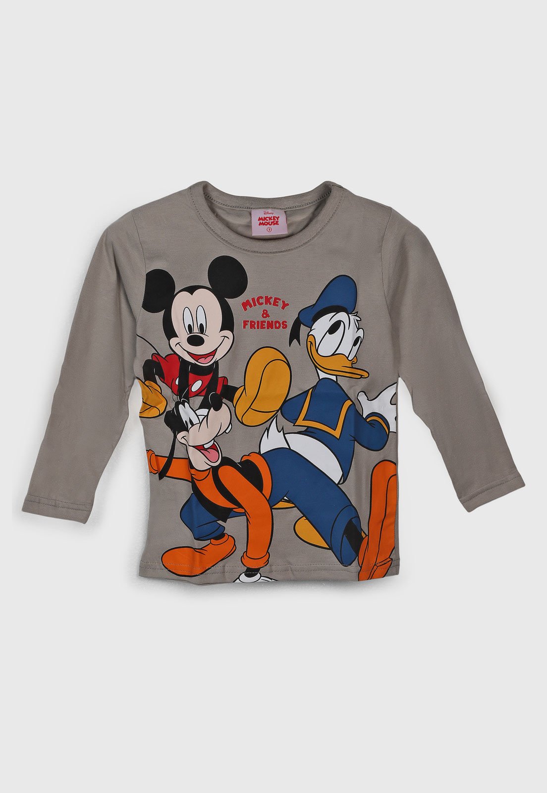 Camiseta Brandili Estampa Personagens Cinza