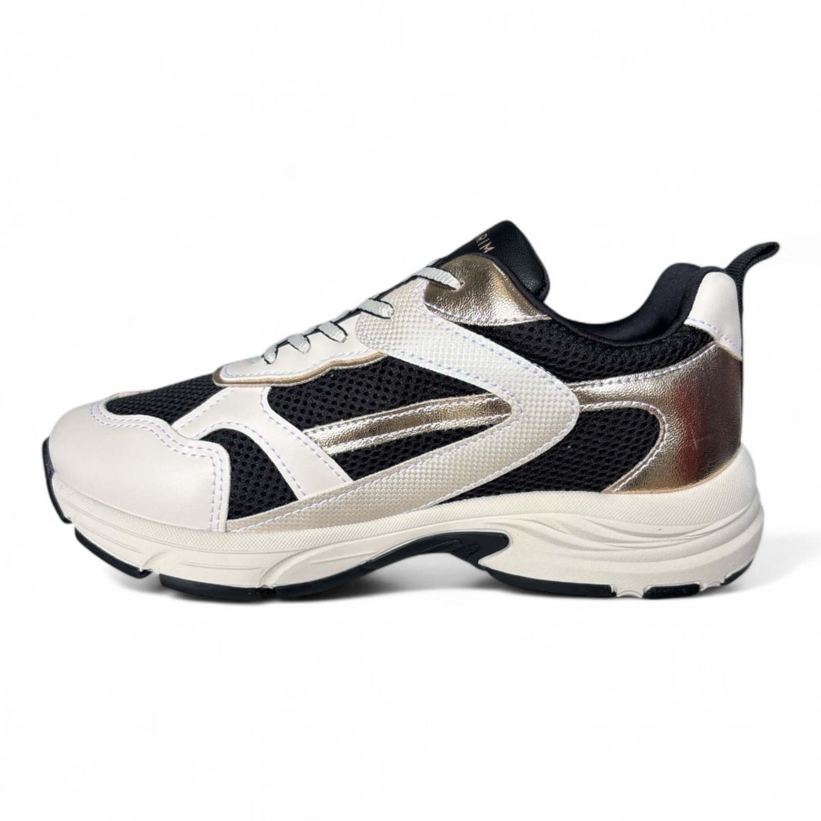 Vista 3 Tênis Feminino Ramarim Leve Casual Creme e Preto 2578203-1 off-white RAMARIM off-white