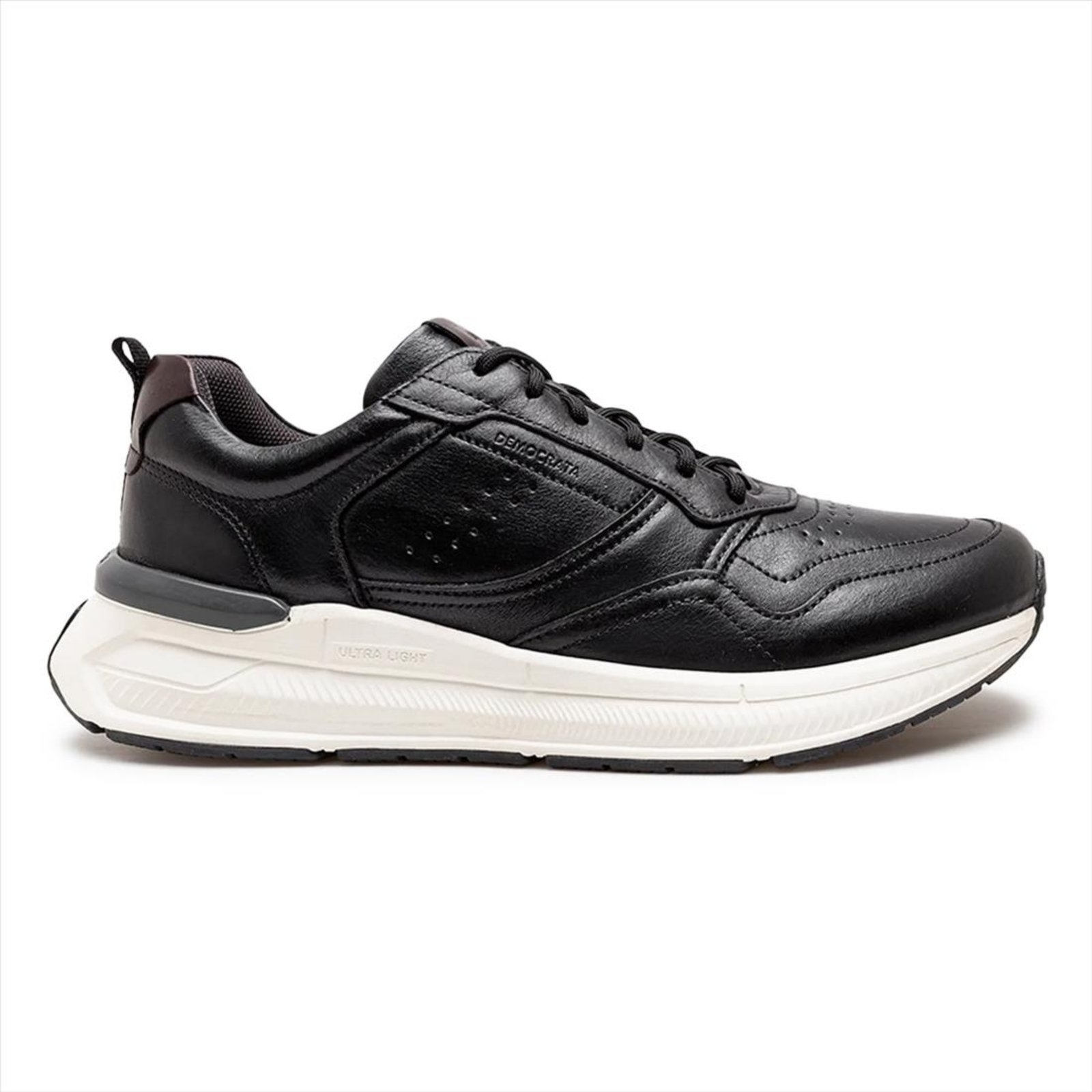 Tênis De Couro Democrata Masculino Denim Brad Ultra Light 527101