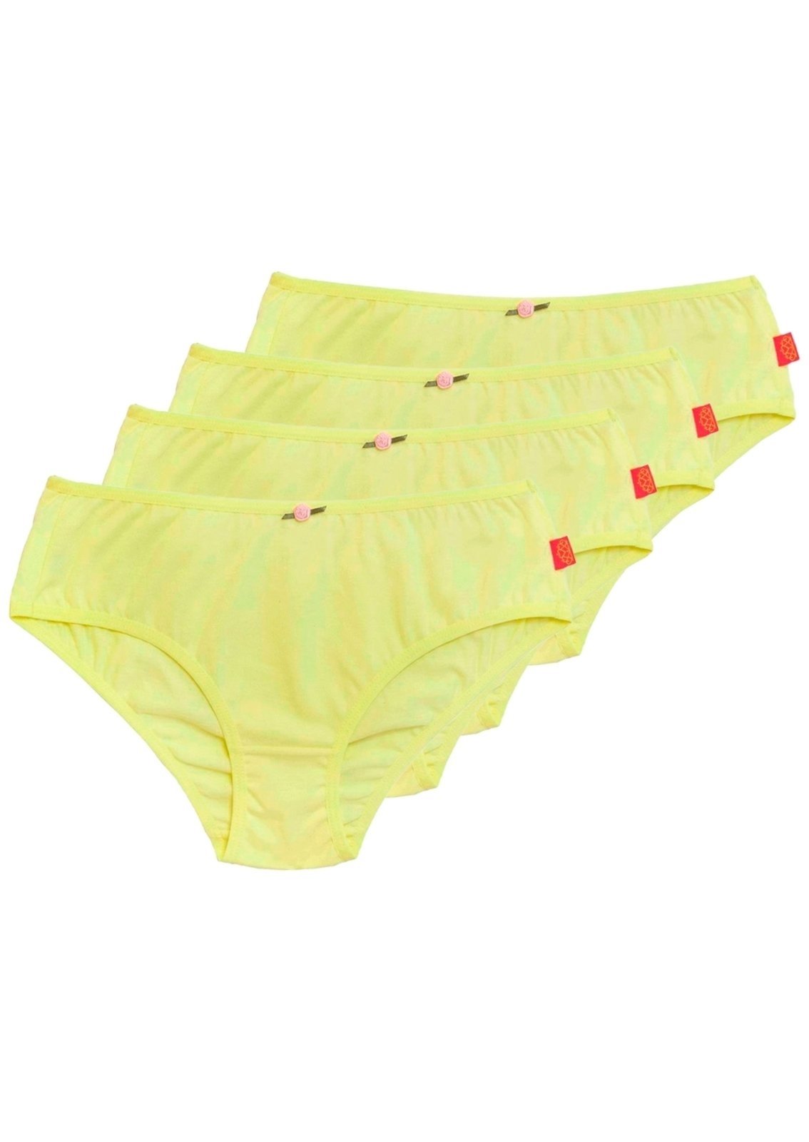 Vista 2 Kit com 4 Calcinhas Sanny 212830 amarelo Sanny amarelo