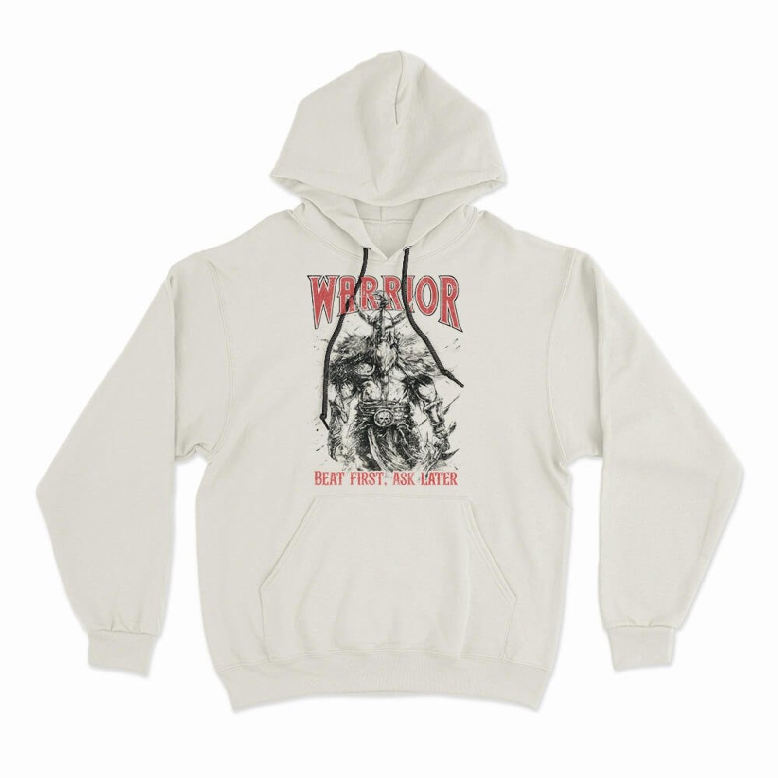 Moletom Com Capuz Warrior - Off White - Casual - Studio Geek