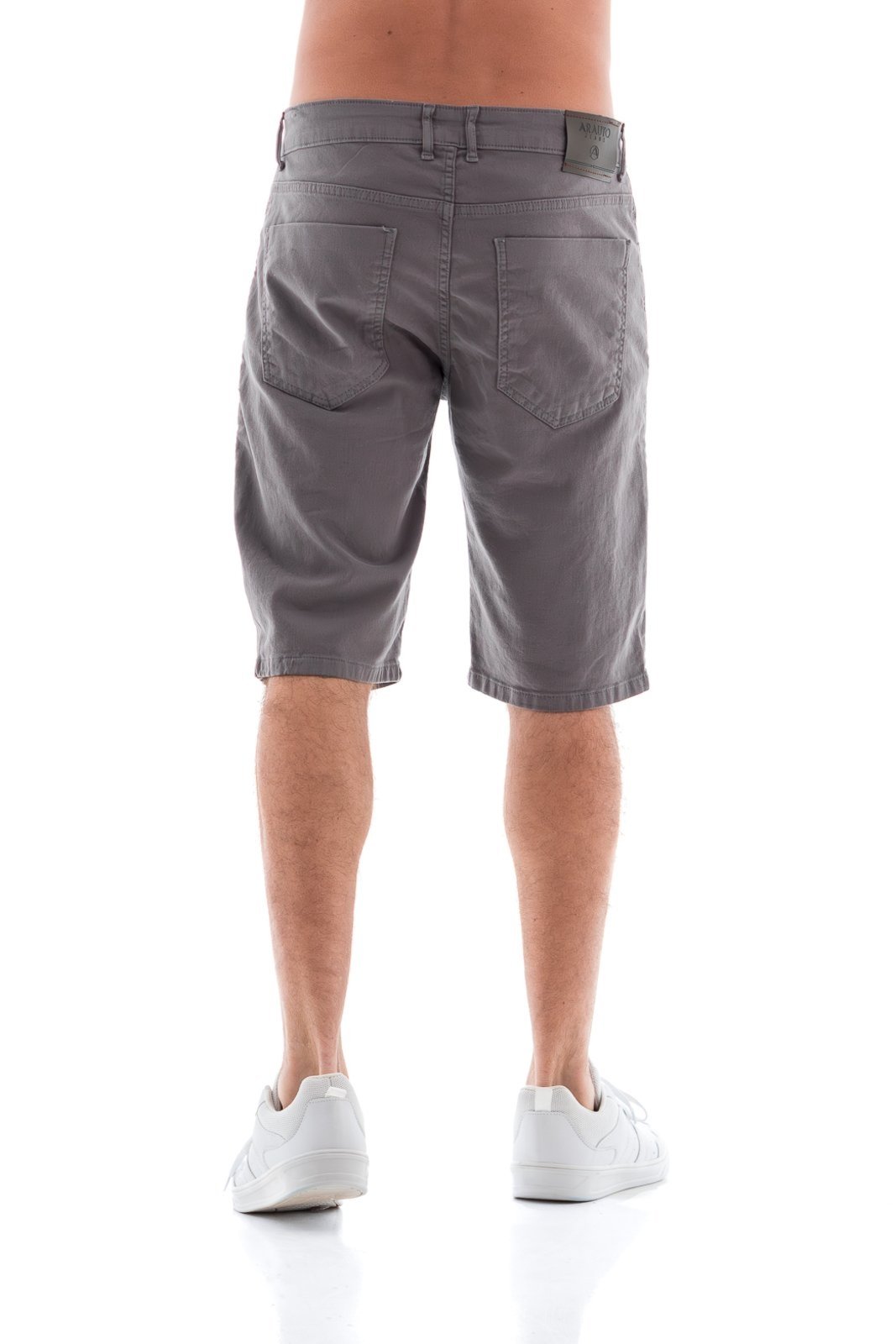 Vista 3 Bermuda Collor Masculina Arauto Confort Chumbo ARAUTO JEANS cinza ARAUTO JEANS cinza