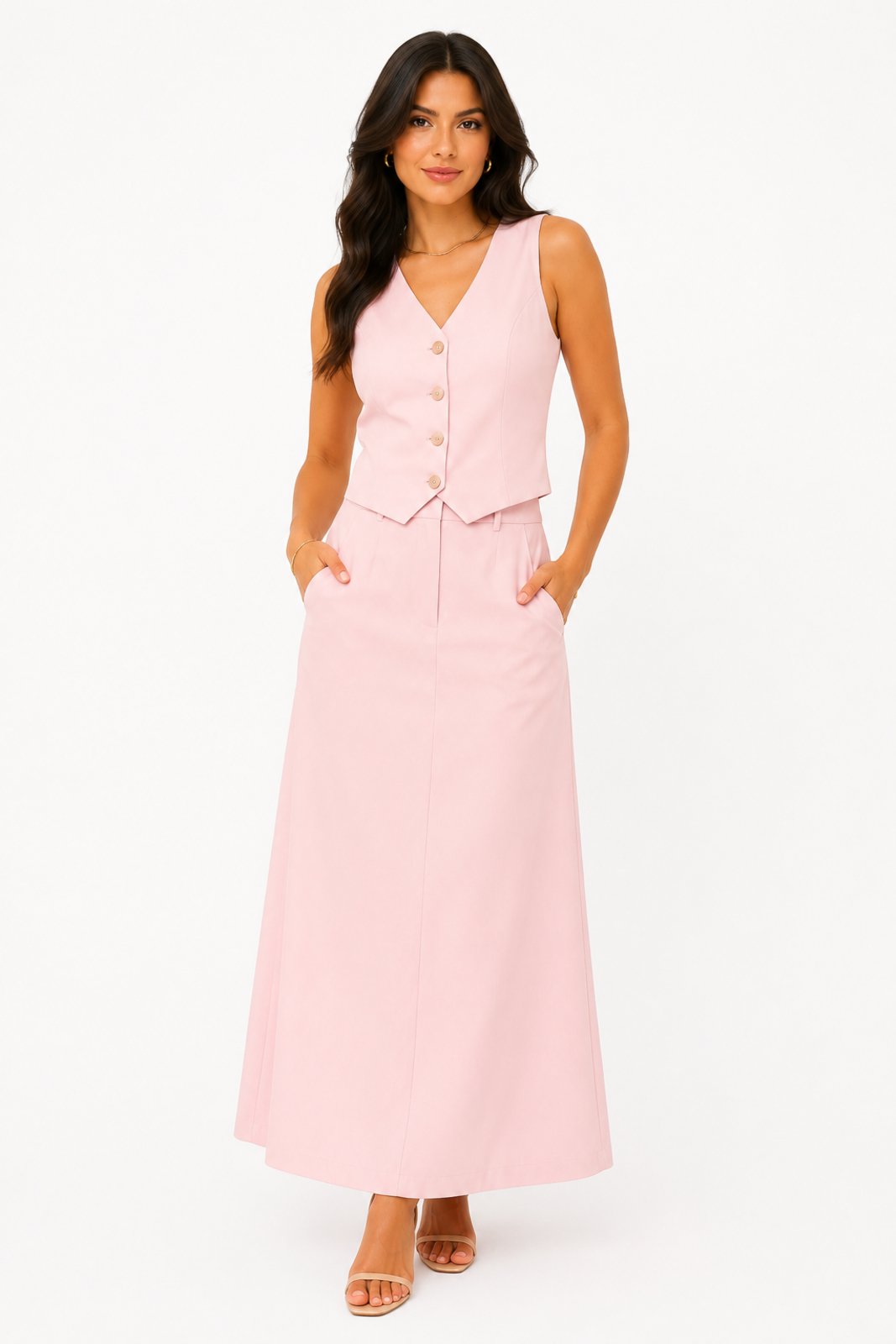 Conjunto Feminino D Bell Outlet Fashion Rosa Claro