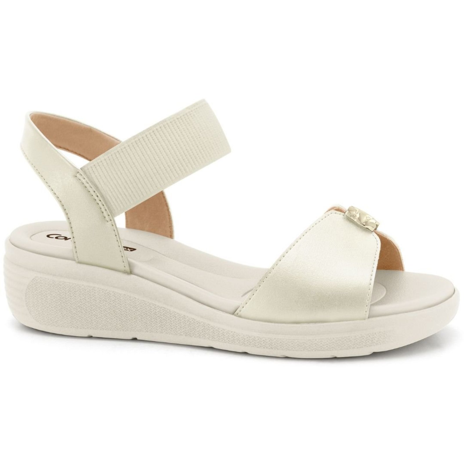 Sandália Feminina Anabela Comfortflex 2686405 - Coconut