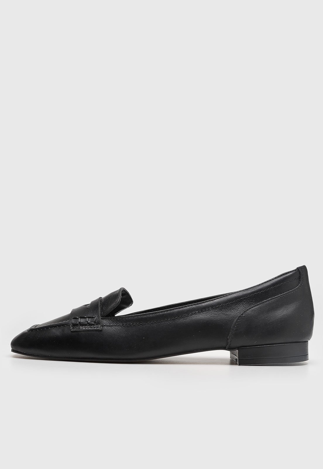 Mocassim Feminino Degalls Bico Quadrado Preto