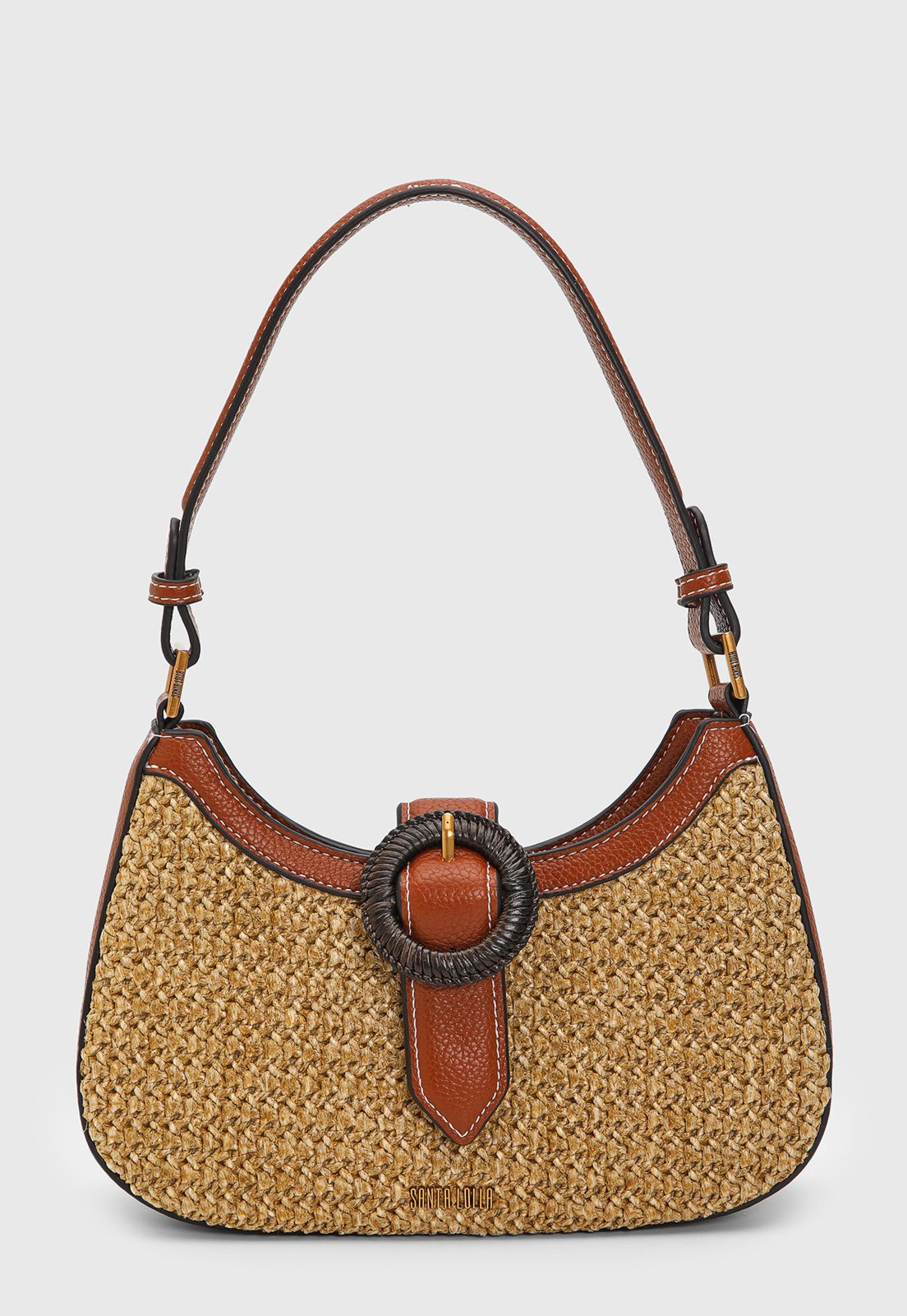 Bolsa Média Santa Lolla Tramada Palha