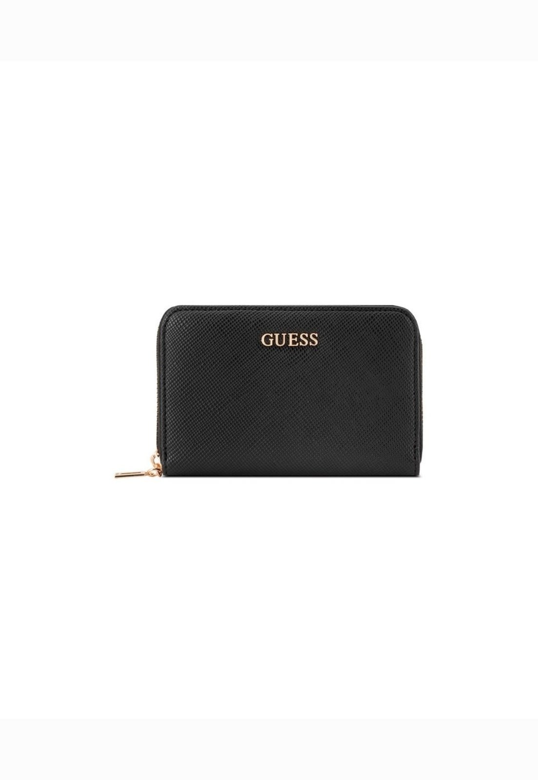 Carteira Guess Katy Média Zip Around Preto