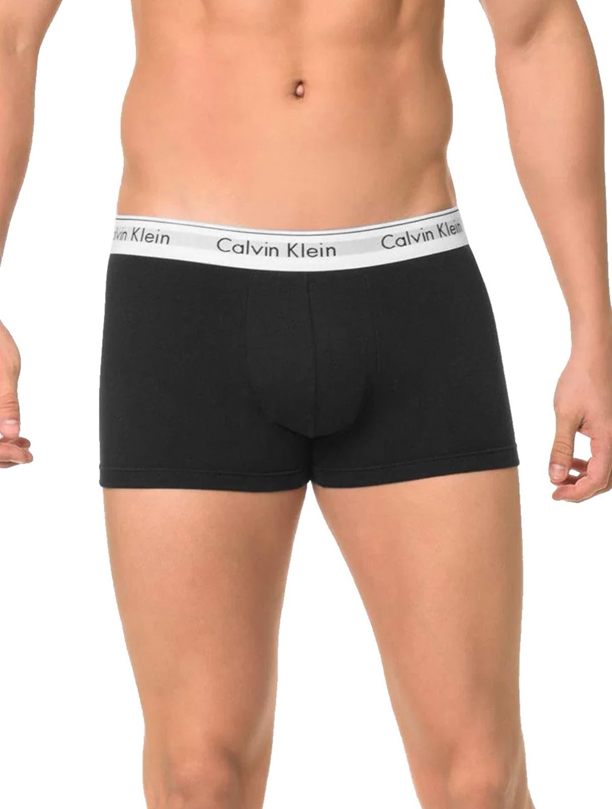 Vista 3 Cuecas Calvin Klein Trunk Modern Cotton Preta Pack 2UN preto Calvin Klein preto