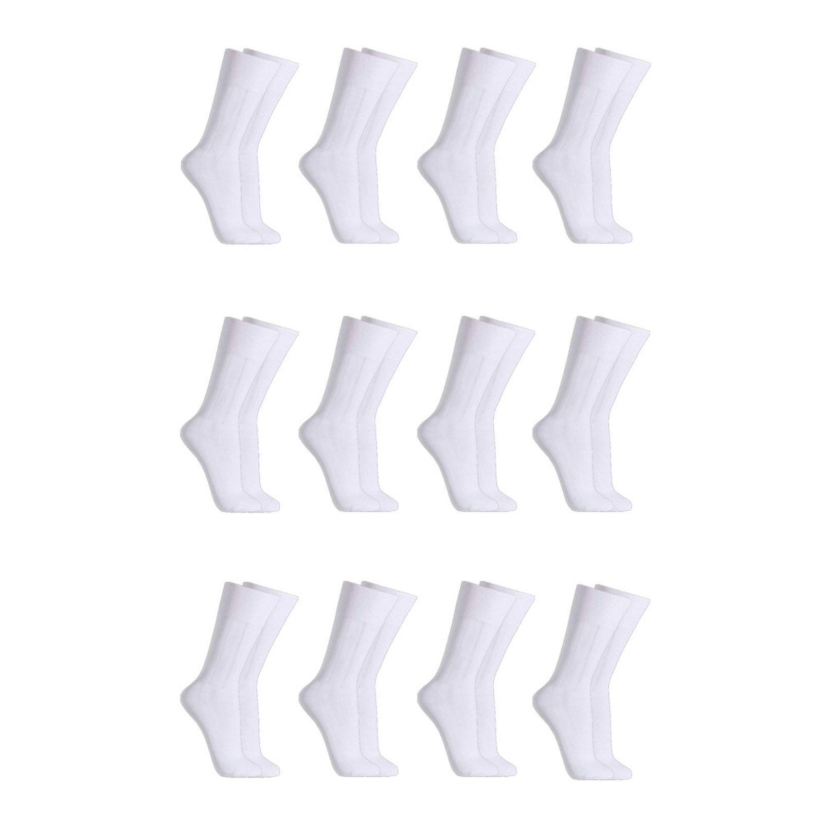 Kit C/15 Pares de Meias Sociais Microfibra – Branco