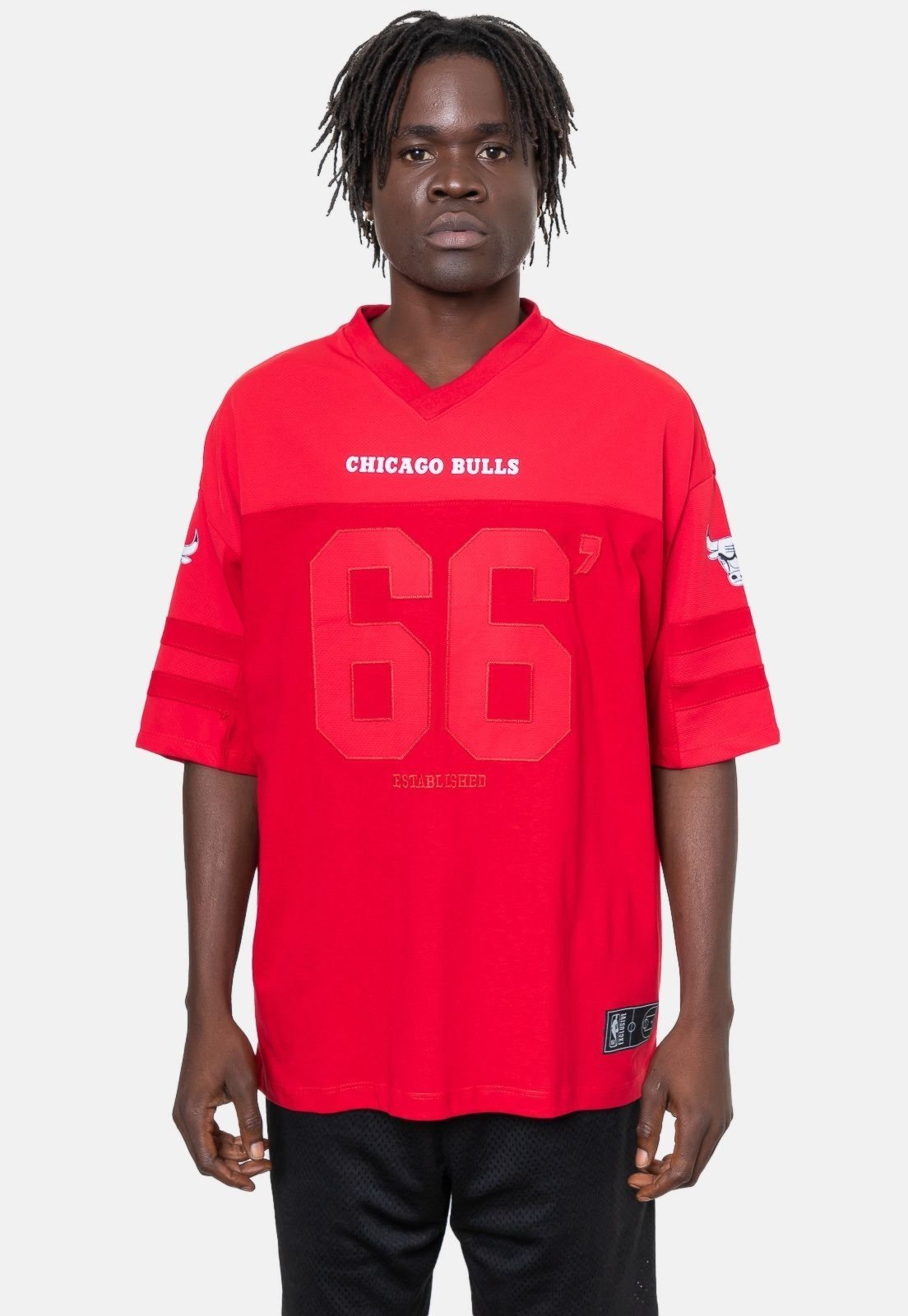 Camiseta NBA Oversize Chicago Bulls Vermelha