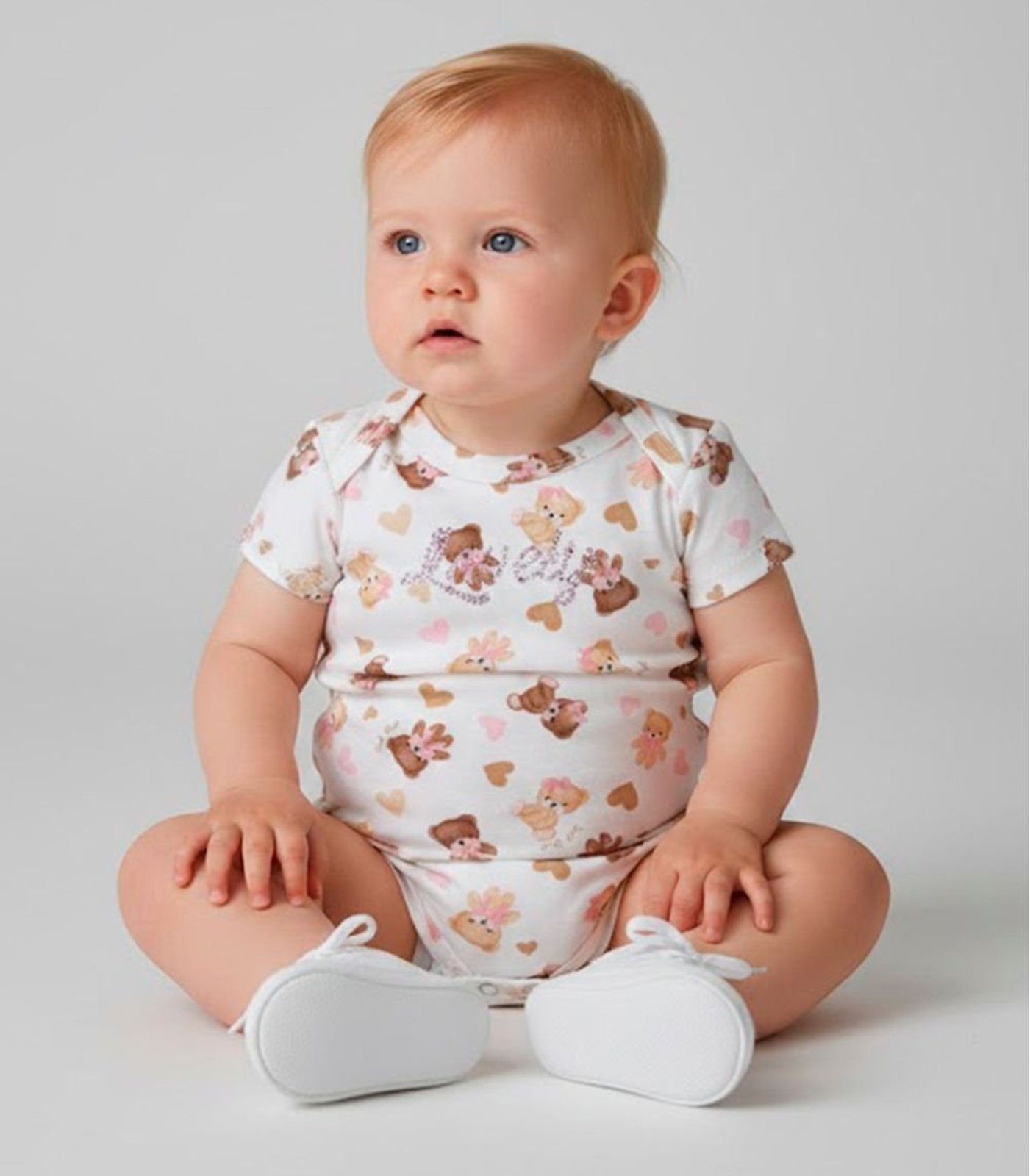 Infantil - Body Menina Estampado Trick Nick Bege
