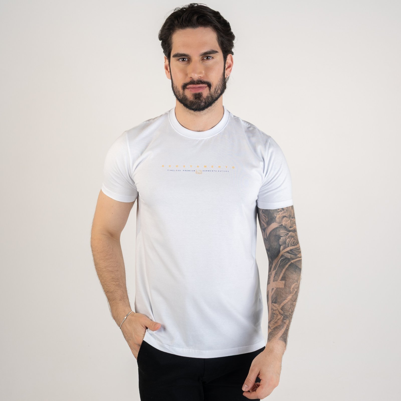 Camiseta Acostamento Signature Premium Branca
