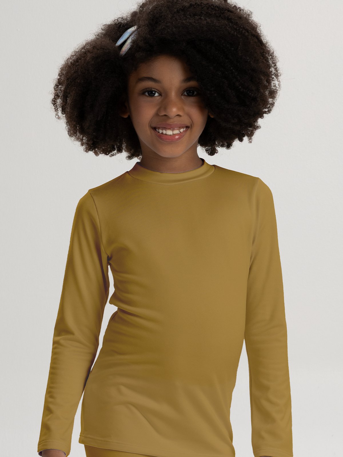 Infantil - Camisa Térmica Segunda Pele Peluciada Caramelo