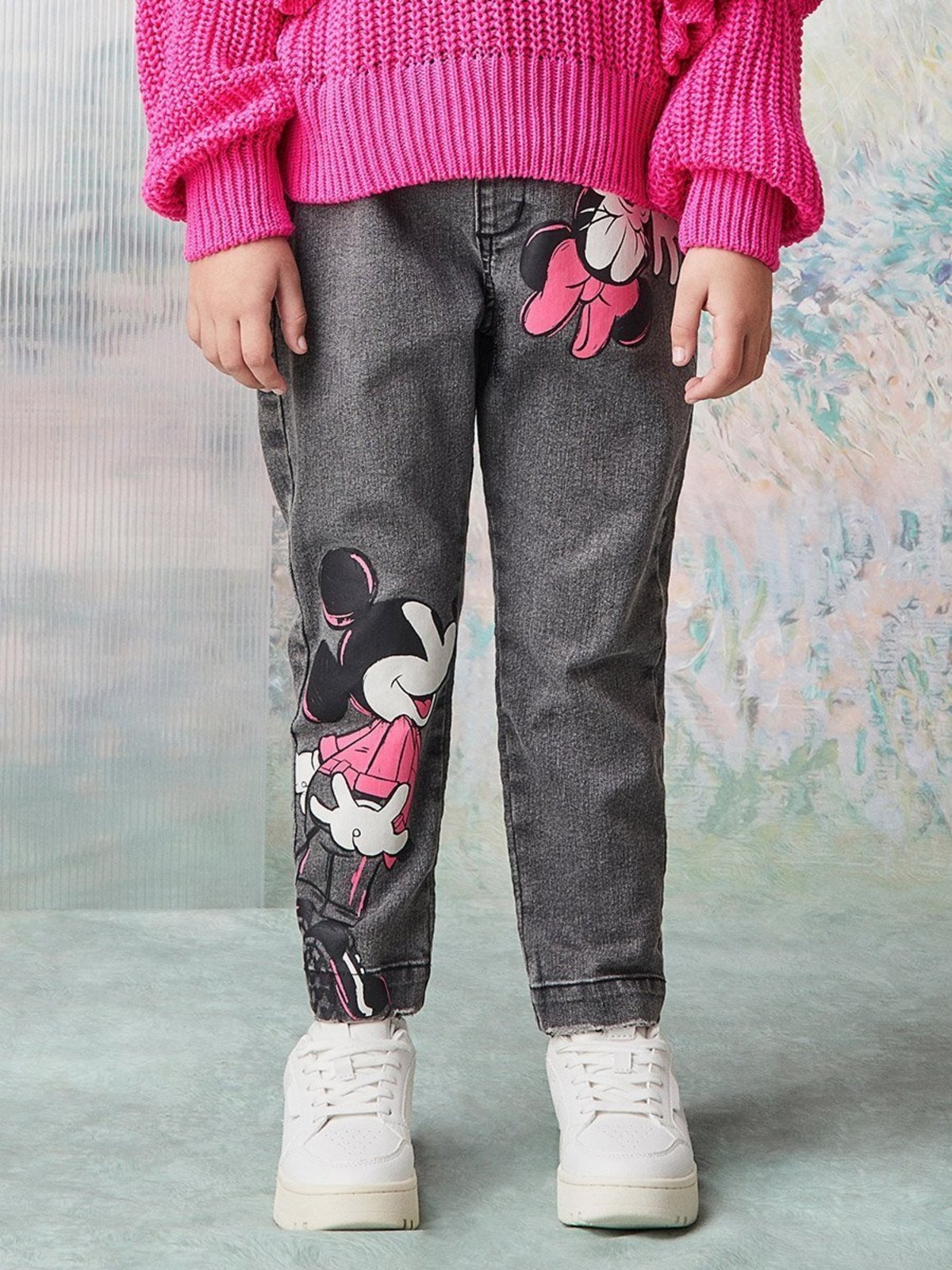 Infantil - Calça Jeans do Mickey e Minnie