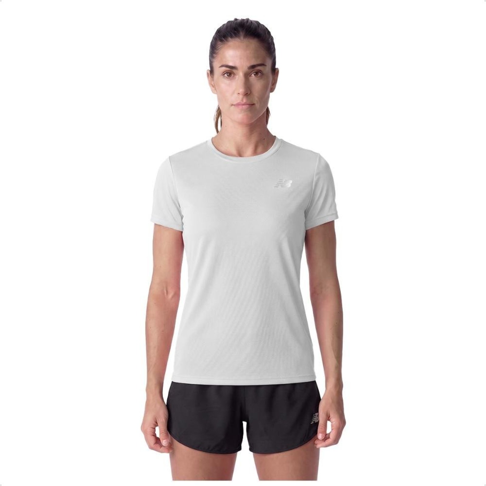 Camiseta New Balance Sport Essentials Feminina Cinza