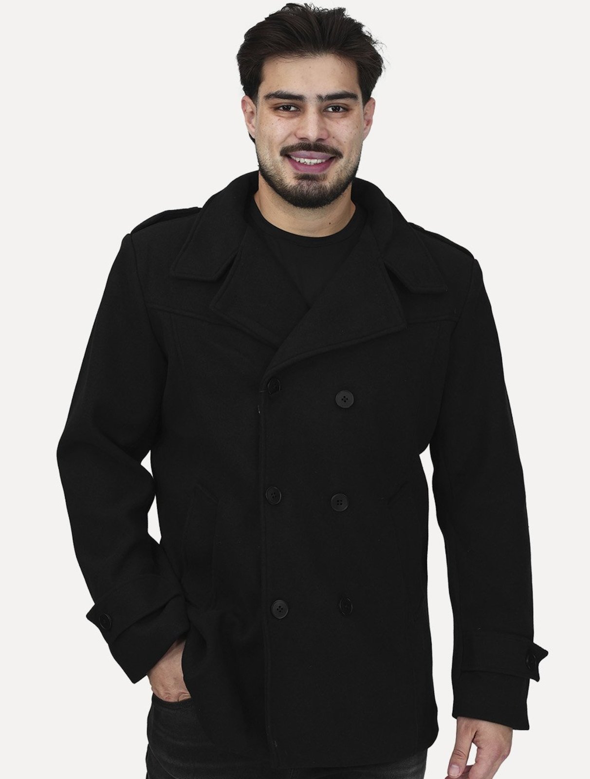 Casaco Dixen Fechamento Duplo Blazer Preto