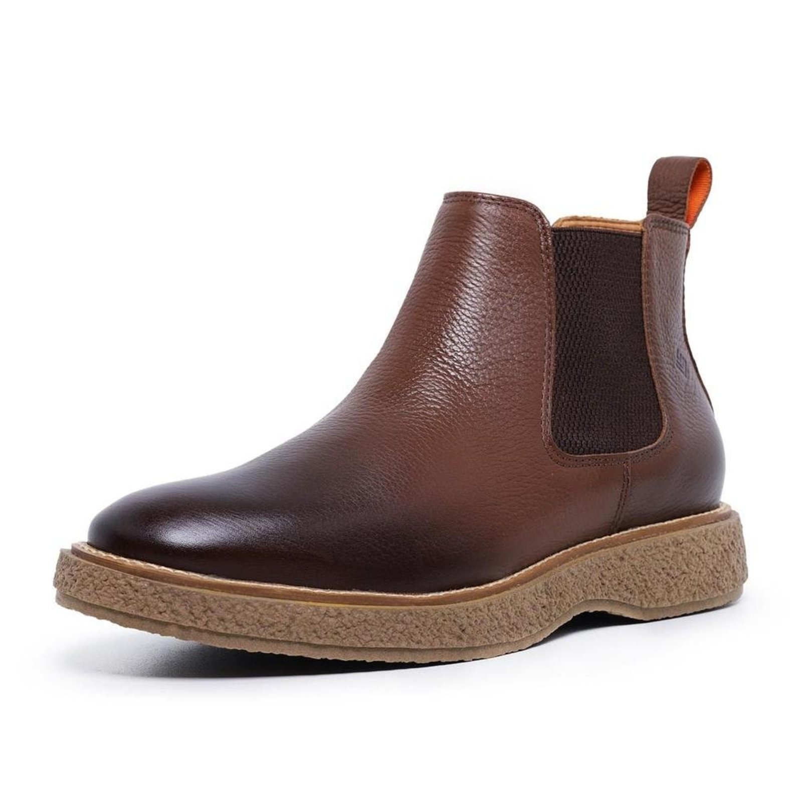 Botina Chelsea Masculina Couro Casual Conforto Troy 37 Marrom