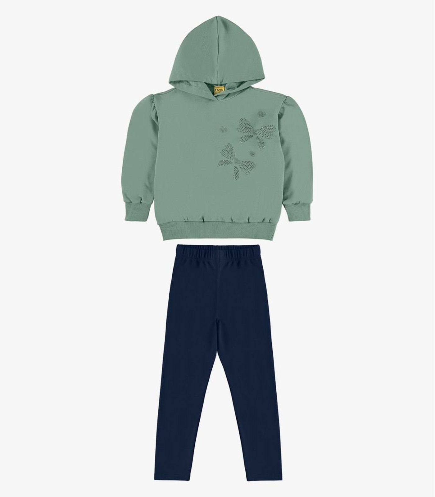 Infantil - Conjunto Blusão com Legging Molecotton Rovi Verde