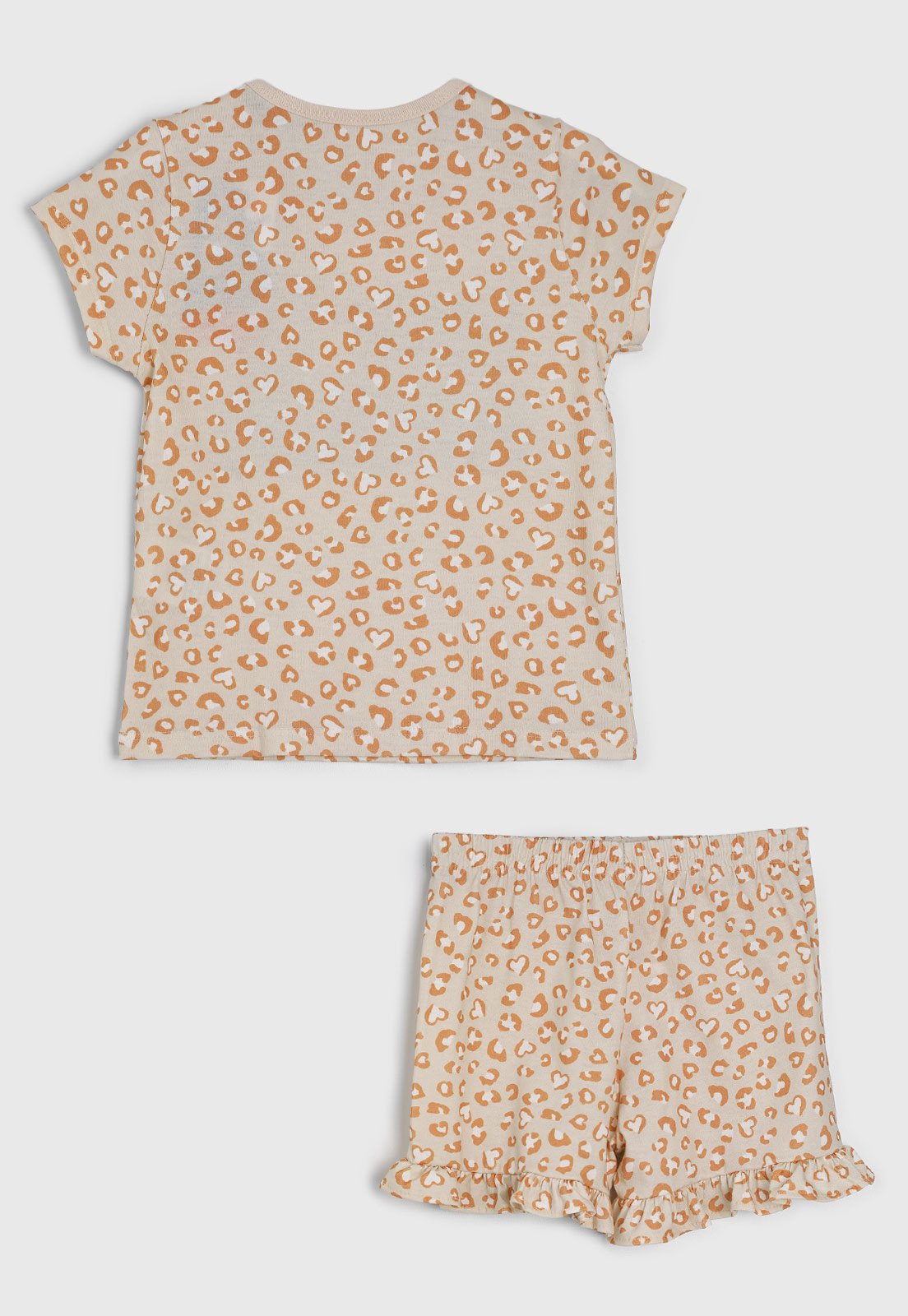 Vista 3 Pijama Curto Brandili Animal Print Off-White off-white white Brandili off-white white
