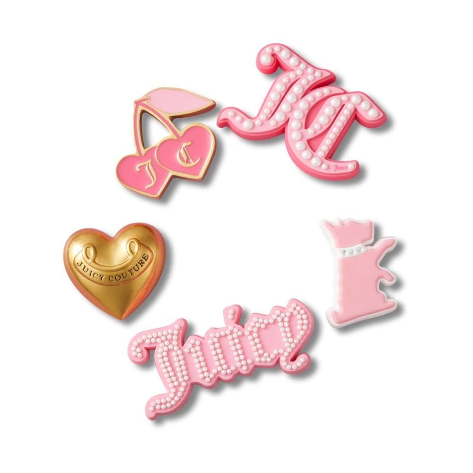Vista 2 Infantil - Jibbitz™ Juicy Couture Pack com 5 Peças UNICO Crocs branco