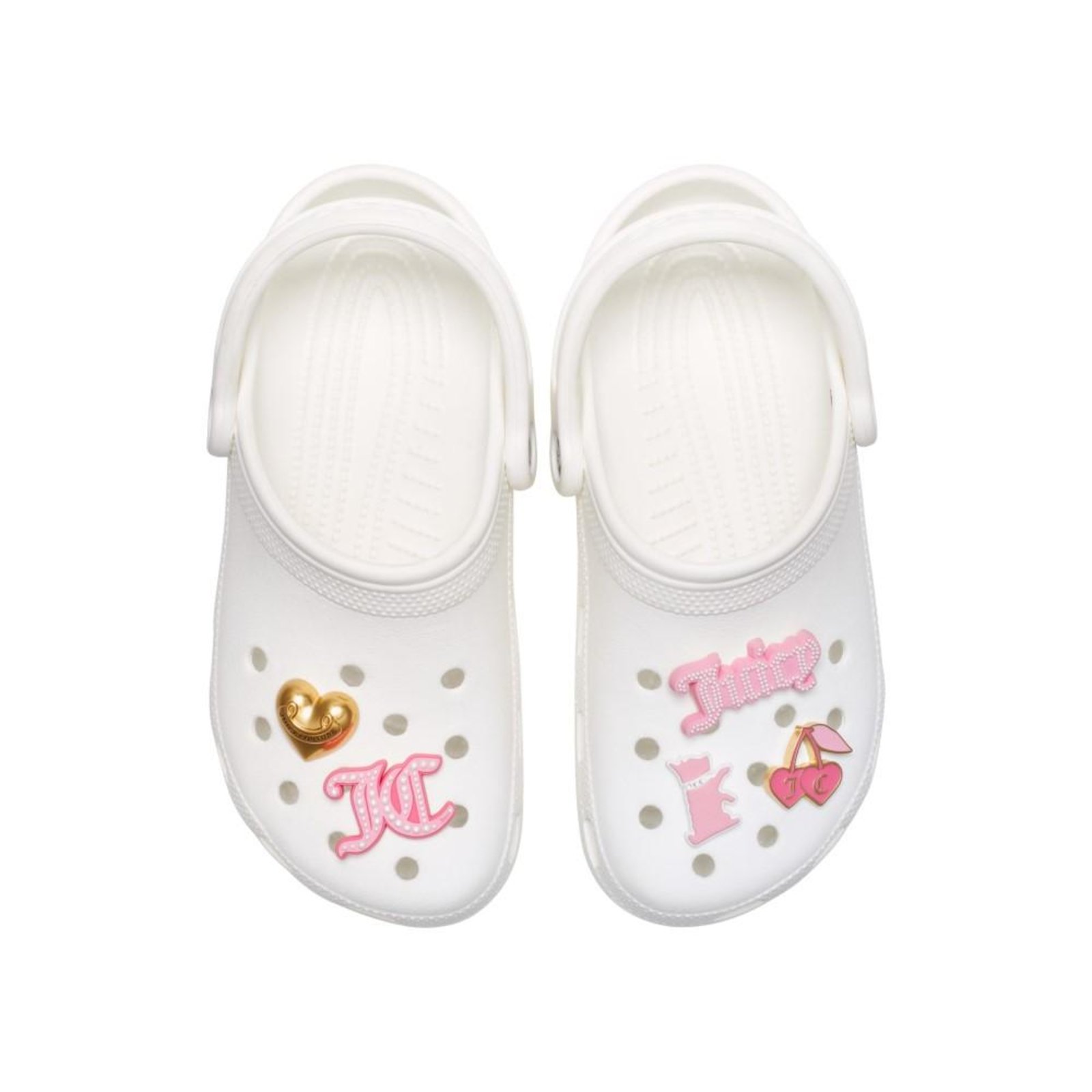 Vista 3 Infantil - Jibbitz™ Juicy Couture Pack com 5 Peças UNICO Crocs branco